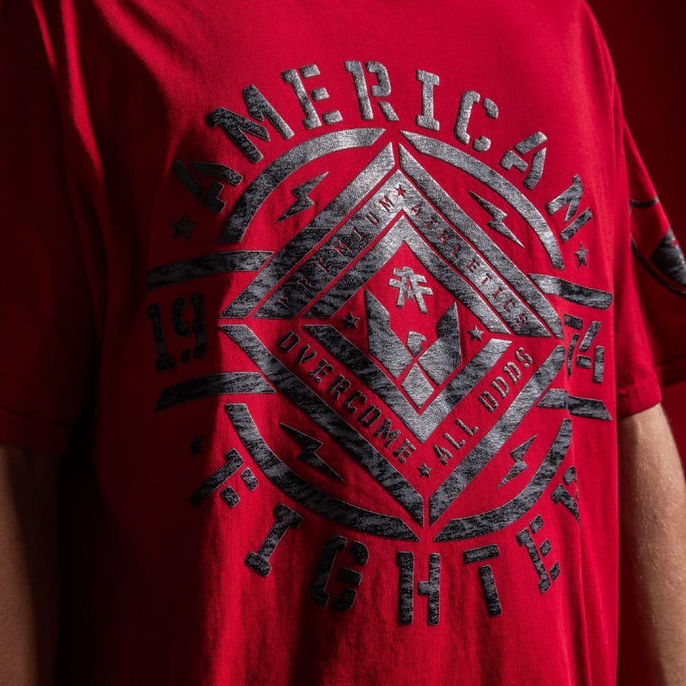 American Fighter Mens Alderson T-Shirt Equestrian Red - FM16419 - Image 4