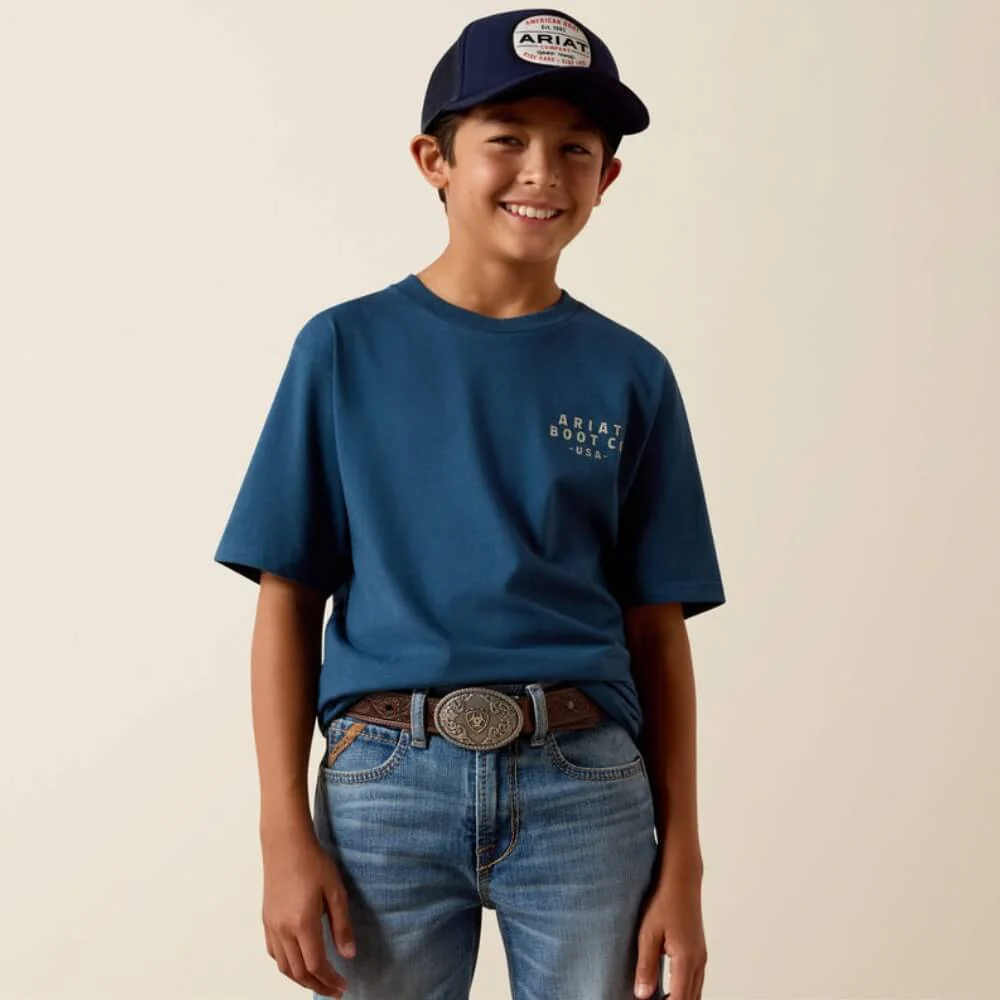 Ariat Boys Drop Down Eagle T-Shirt Key Largo - 10073456