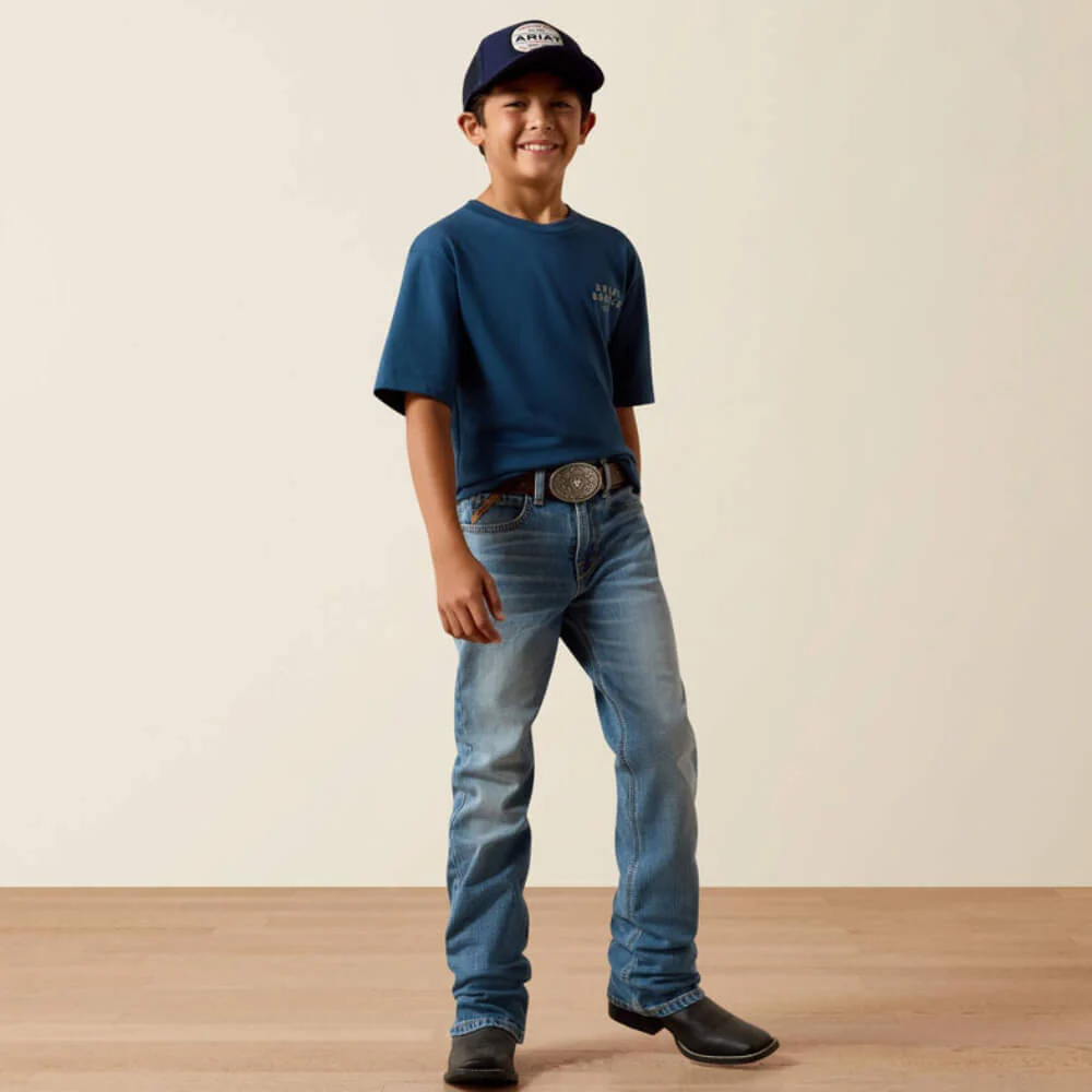 Ariat Boys Drop Down Eagle T-Shirt Key Largo - 10073456 - Image 3