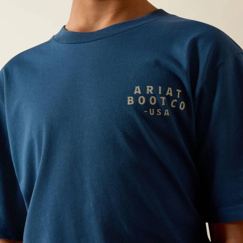 Ariat Boys Drop Down Eagle T-Shirt Key Largo - 10073456 - Image 4