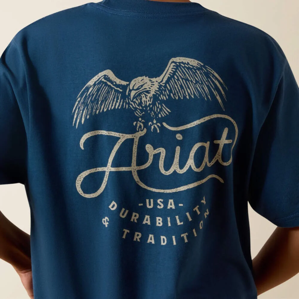 Ariat Boys Drop Down Eagle T-Shirt Key Largo - 10073456 - Image 5