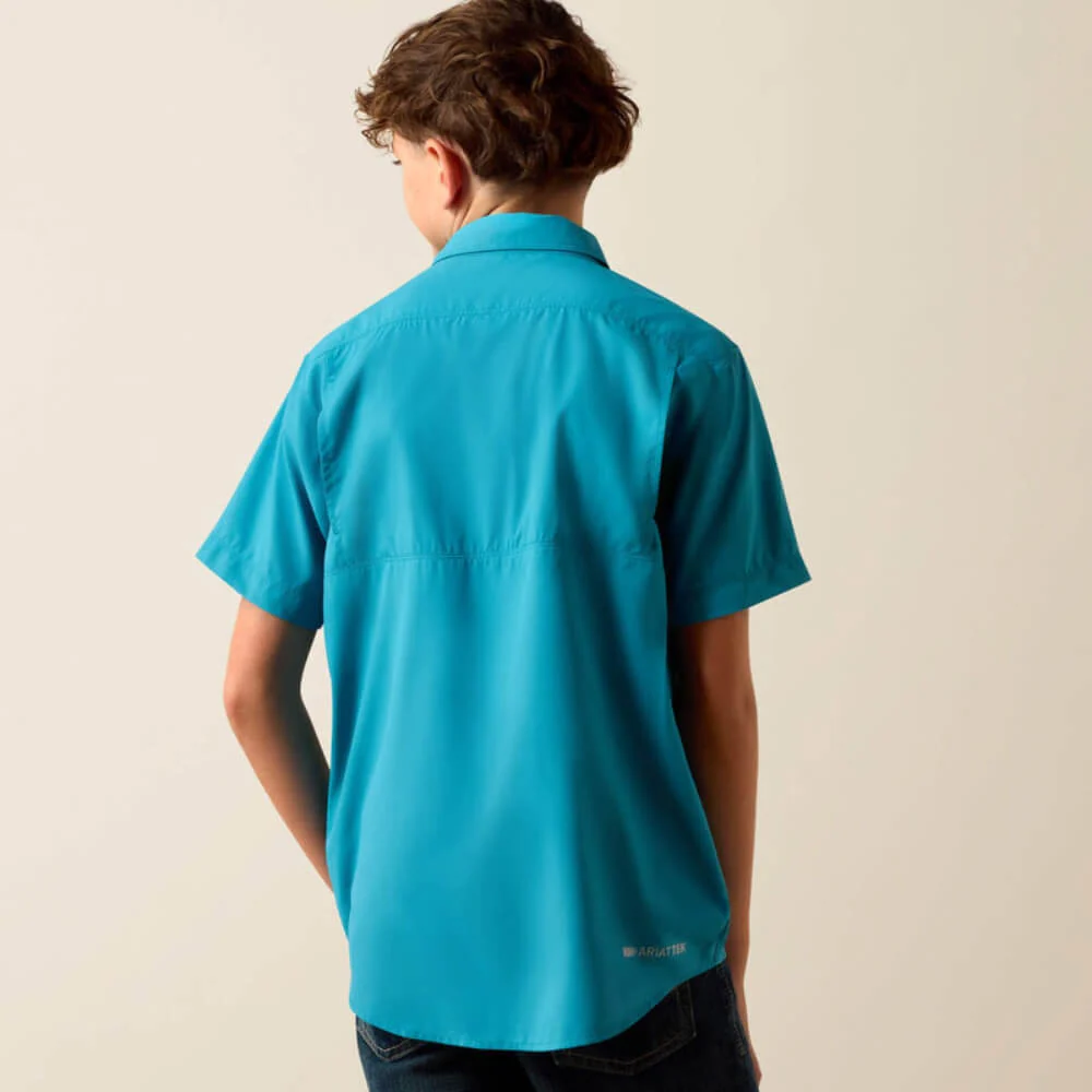 Ariat Boys VentTEK Outbound Shirt Blue Moon Turquoise - 10073499 - Image 2