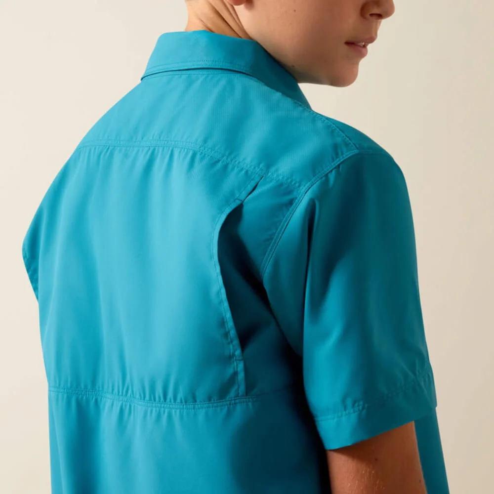 Ariat Boys VentTEK Outbound Shirt Blue Moon Turquoise - 10073499 - Image 5
