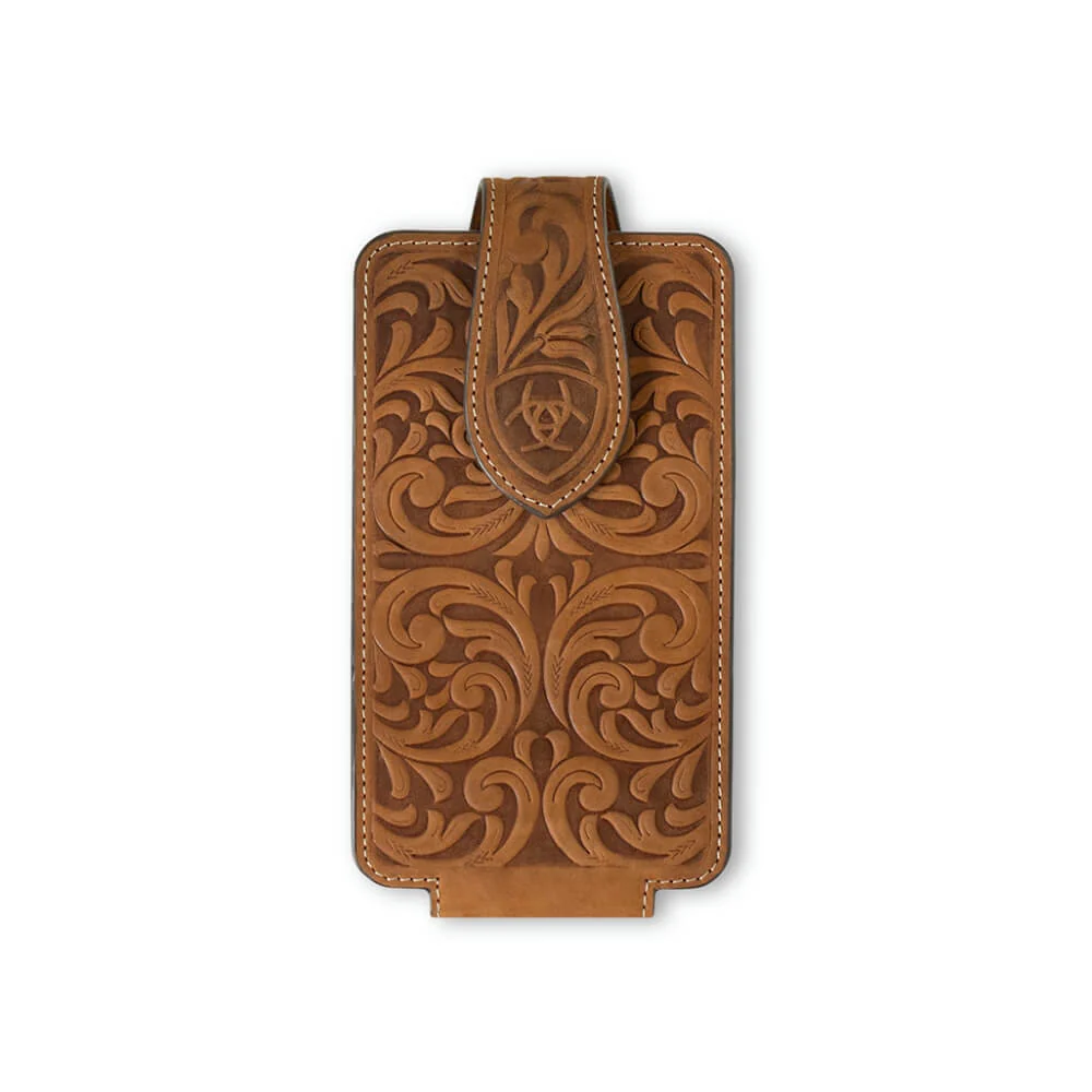 Ariat Genuine Leather Cell Phone Case Medium Brown - A0604144