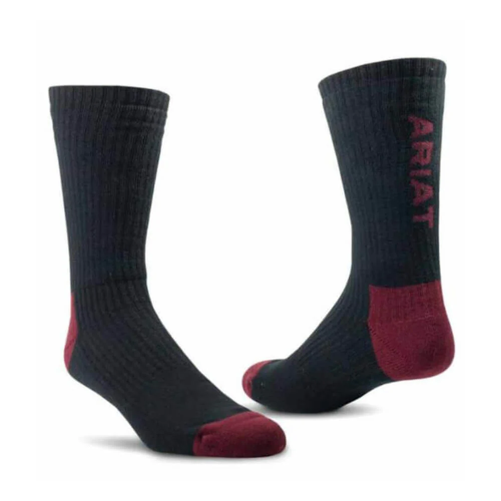 Ariat Mens Cotton Crew Socks - AR2239 - Image 2