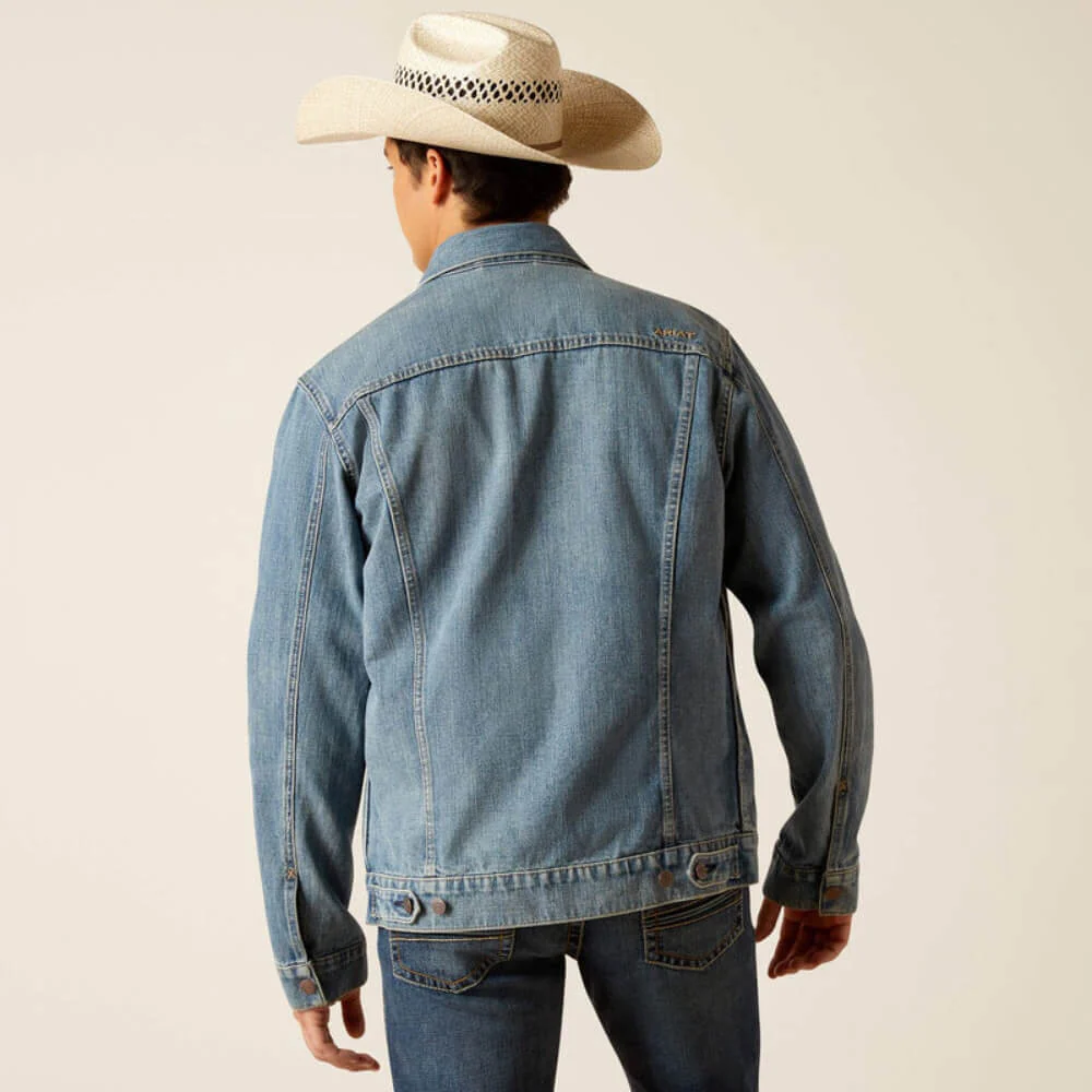 Ariat Mens Denim Trucker Jacket Roby - 10048254 - Image 3