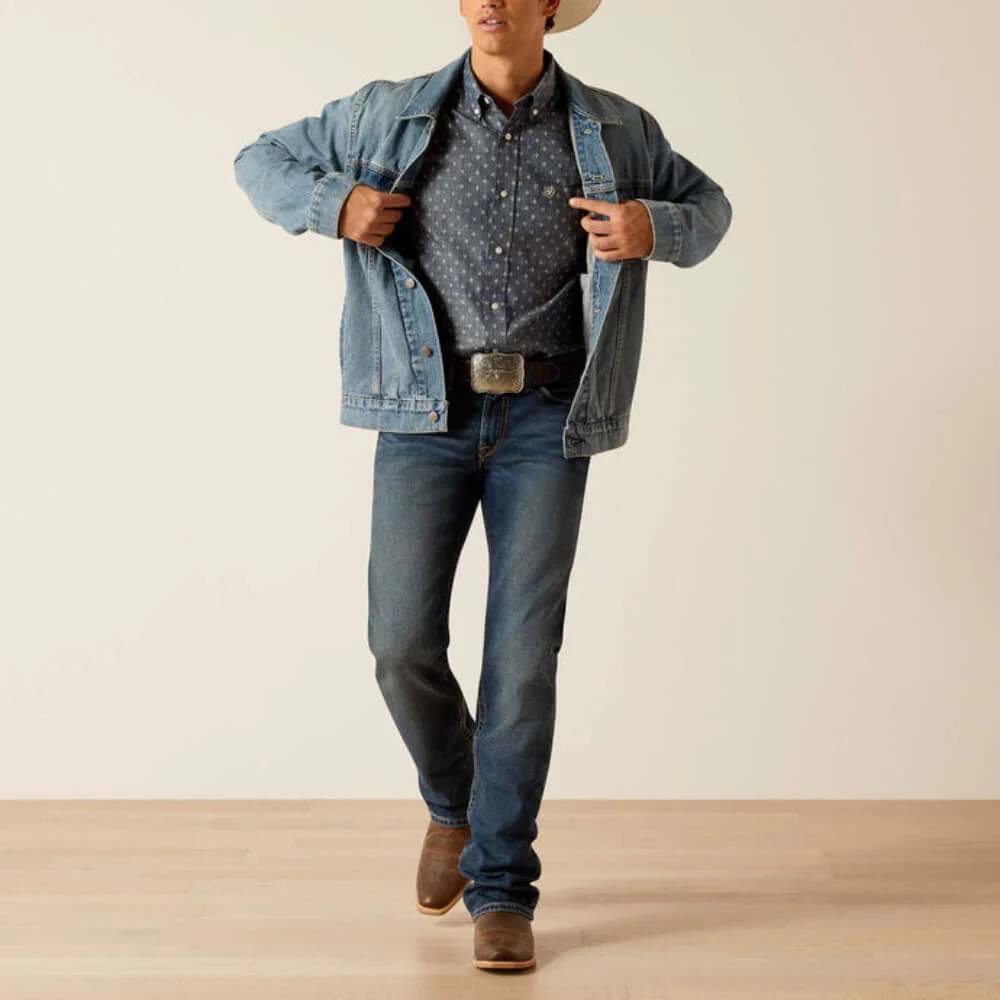 Ariat Mens Denim Trucker Jacket Roby - 10048254 - Image 4