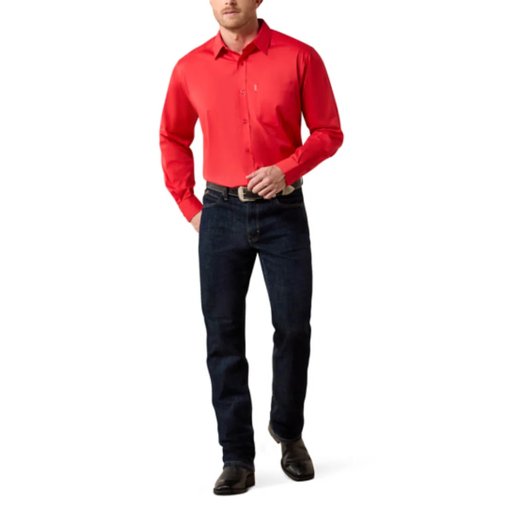 Ariat Mens Everything Classic Shirt Scarlet Red - 10072736 - Image 3