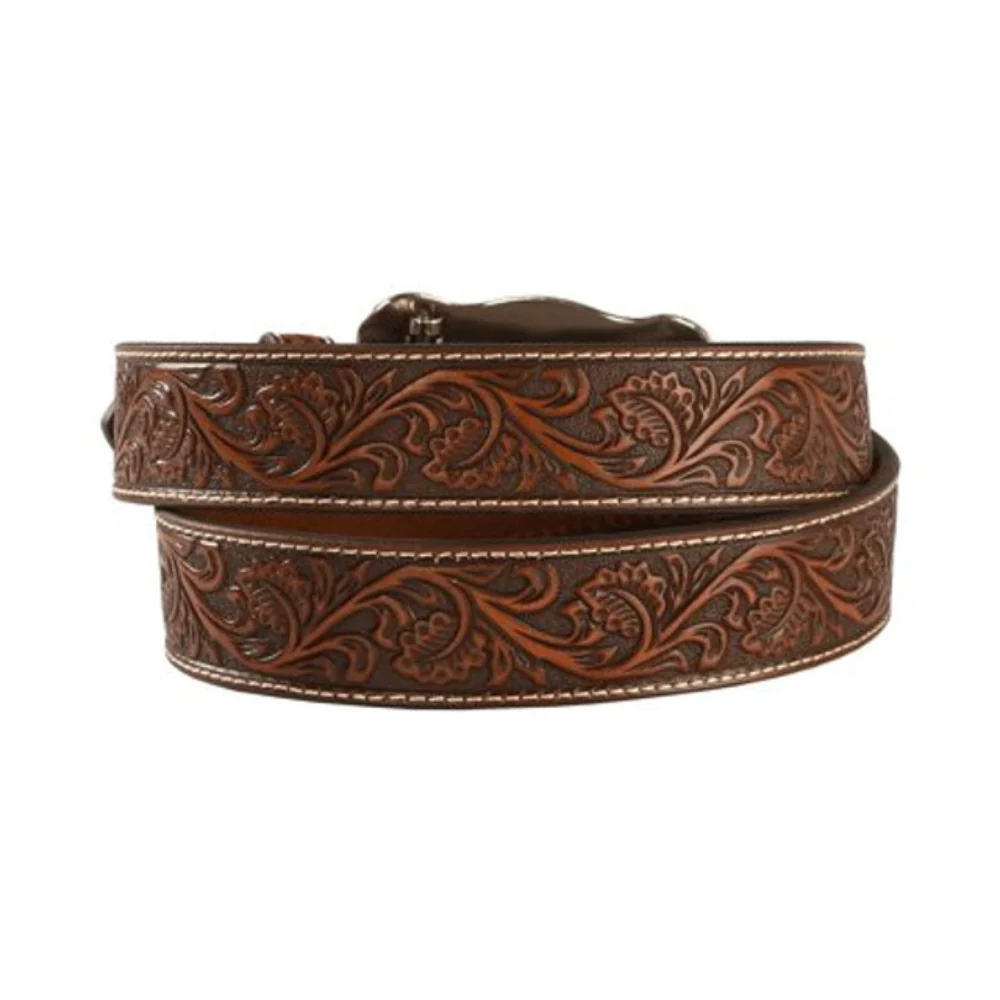 Ariat Mens Floral Tooled Belt - A1020467 - Image 2