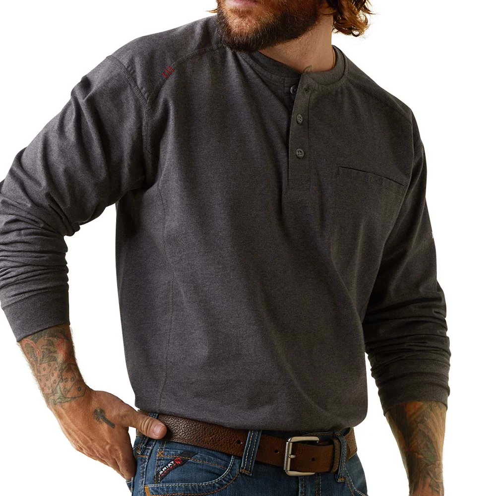 Ariat Mens FR Air Refinery Row Henley Work T-Shirt - 10043775
