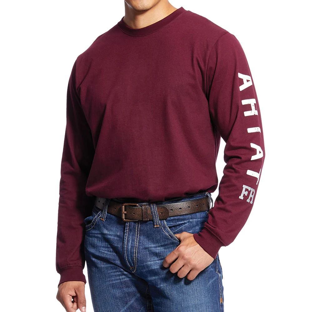 Ariat Mens FR Roughneck Skull Logo Work T-Shirt - 10026435 - Image 2