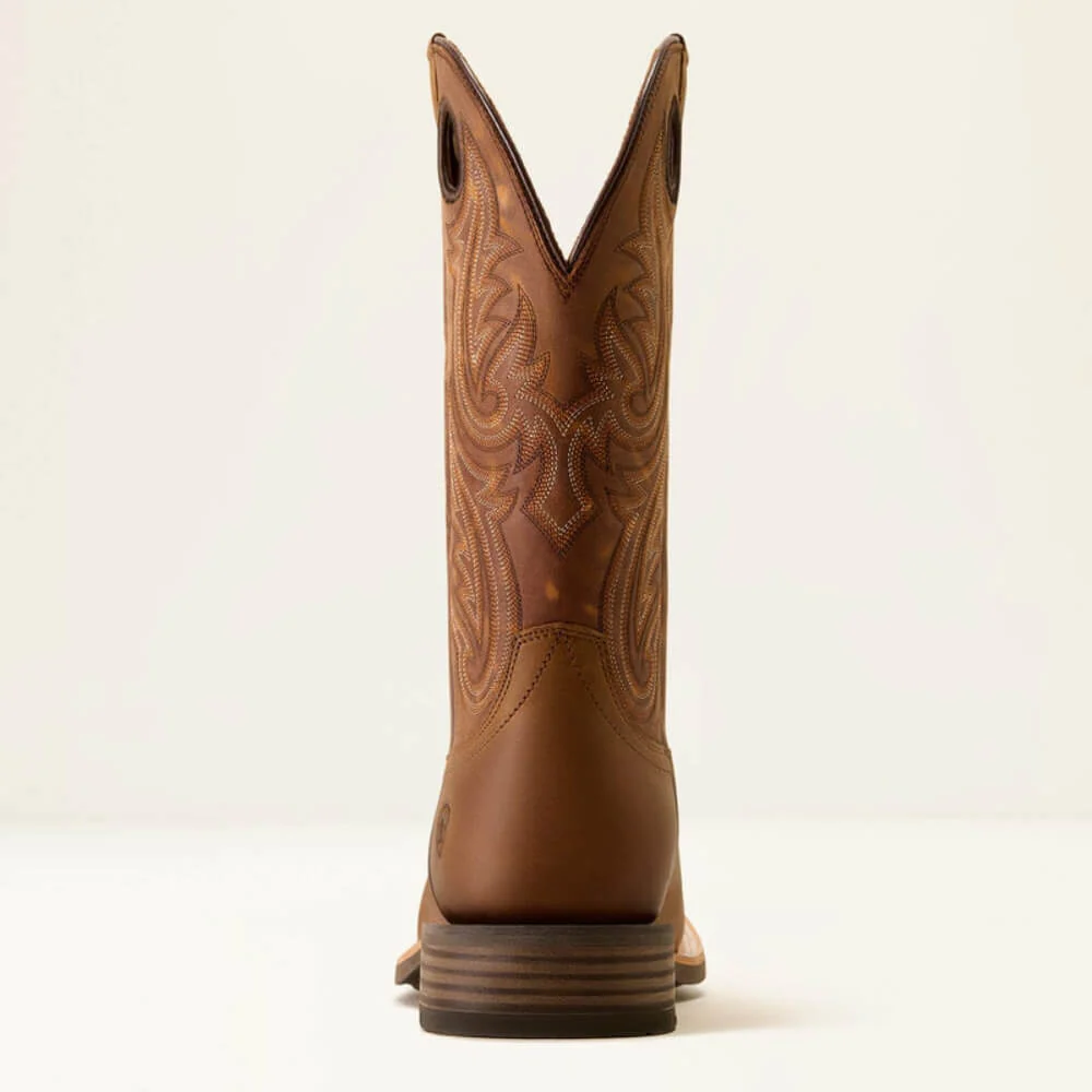Ariat Mens Highland Toughstock Wide Square Toe Cowboy Boots Distressed Brown - 10074255 - Image 7