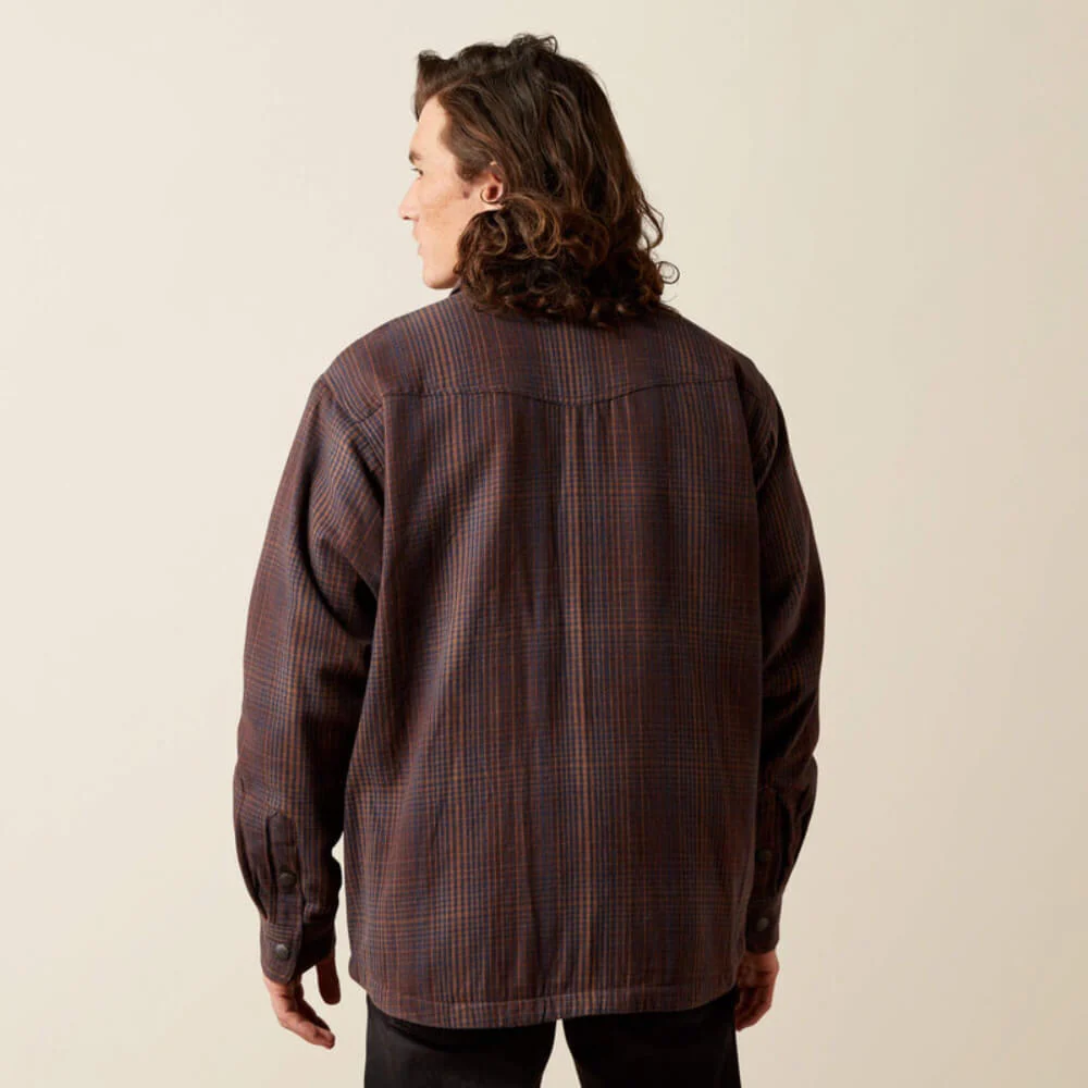 Ariat Mens Holbrook Retro Shirt Jacket Brown - 10065818 - Image 2