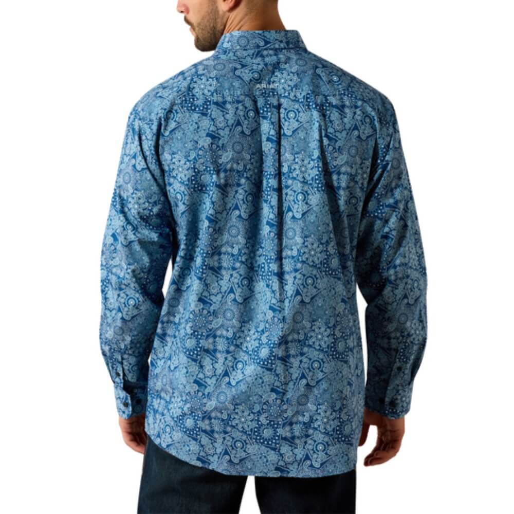 Ariat Mens Jorge Classic Fit Shirt Poseidon Paisley - 10071037 - Image 2