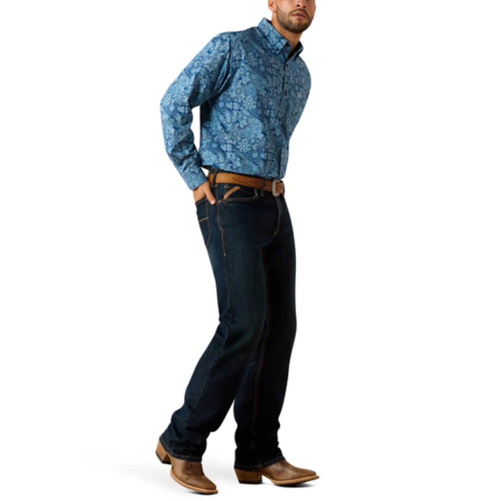 Ariat Mens Jorge Classic Fit Shirt Poseidon Paisley - 10071037 - Image 3