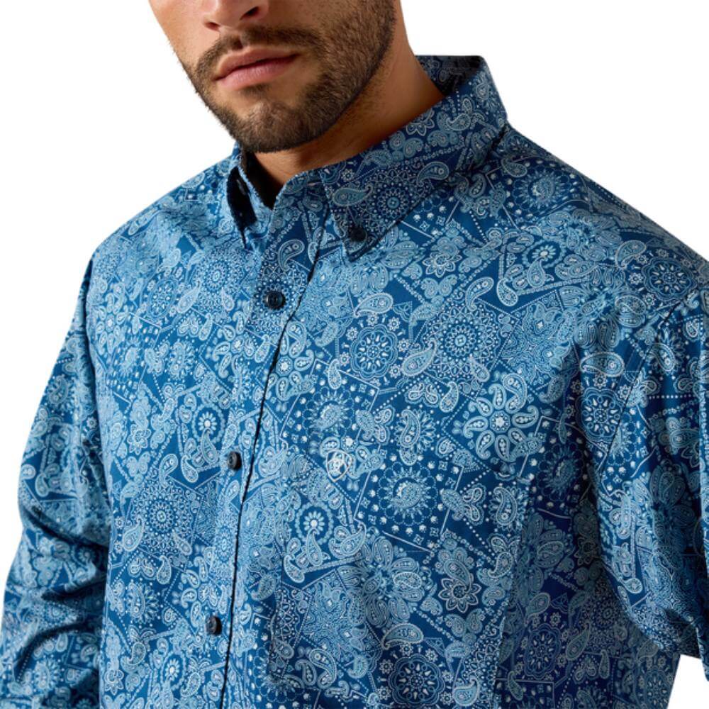 Ariat Mens Jorge Classic Fit Shirt Poseidon Paisley - 10071037 - Image 4