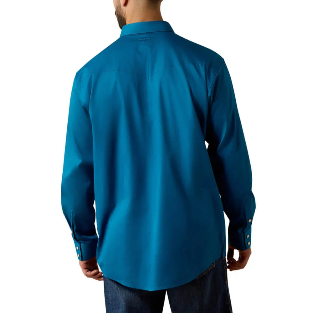 Ariat Mens Lightweight Twill Snap Shirt Seaport - 10071234 - Image 2