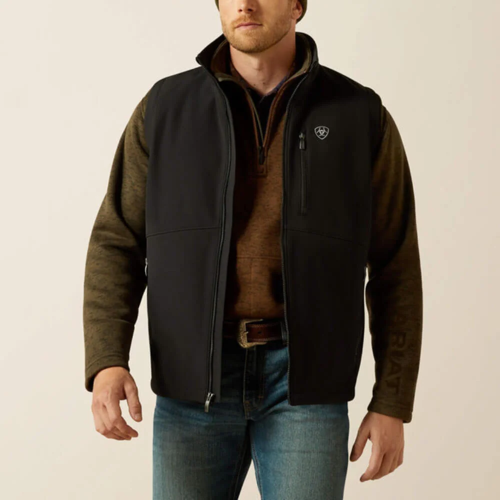 Ariat Mens Logo Softshell Vest Black - 10062587