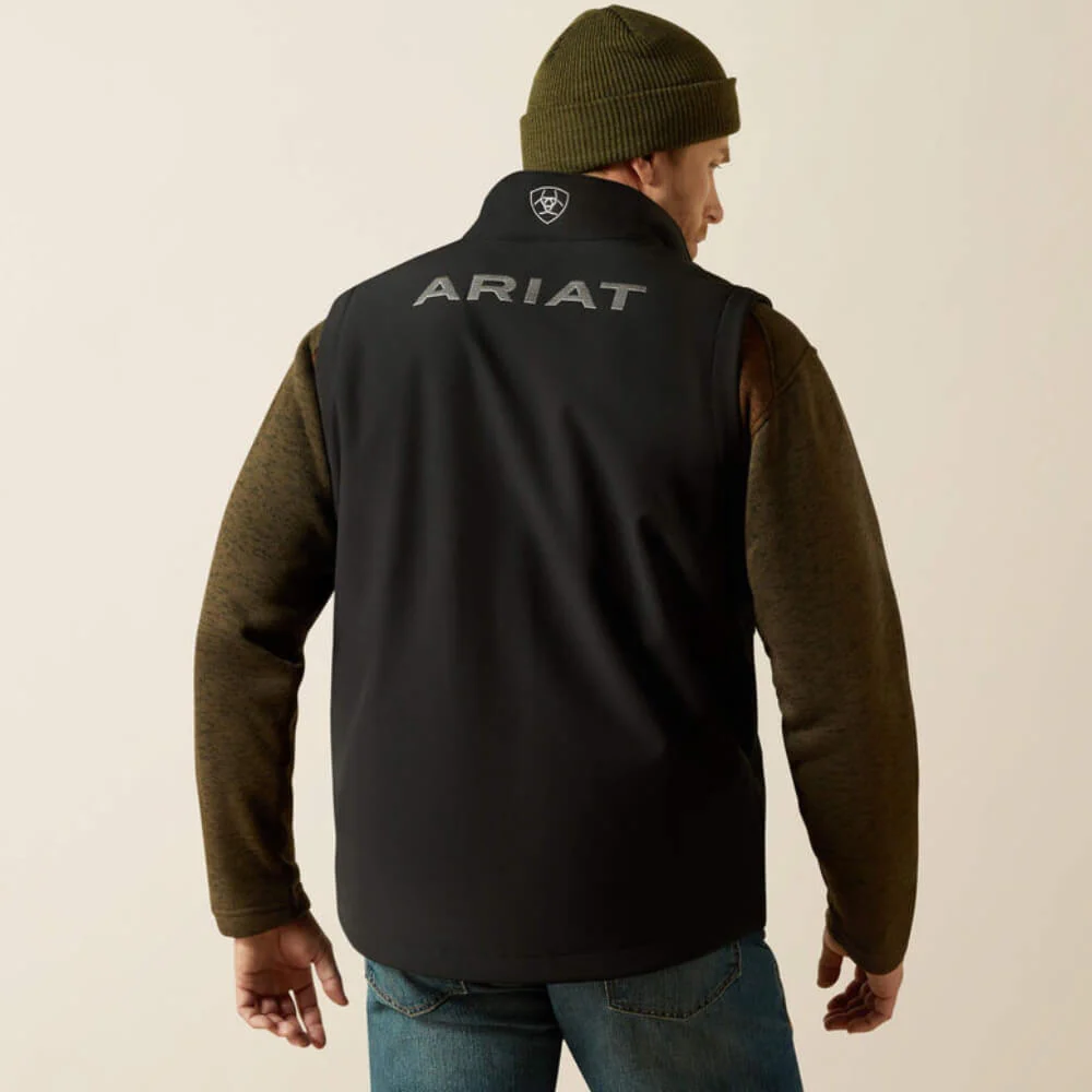 Ariat Mens Logo Softshell Vest Black - 10062587 - Image 2