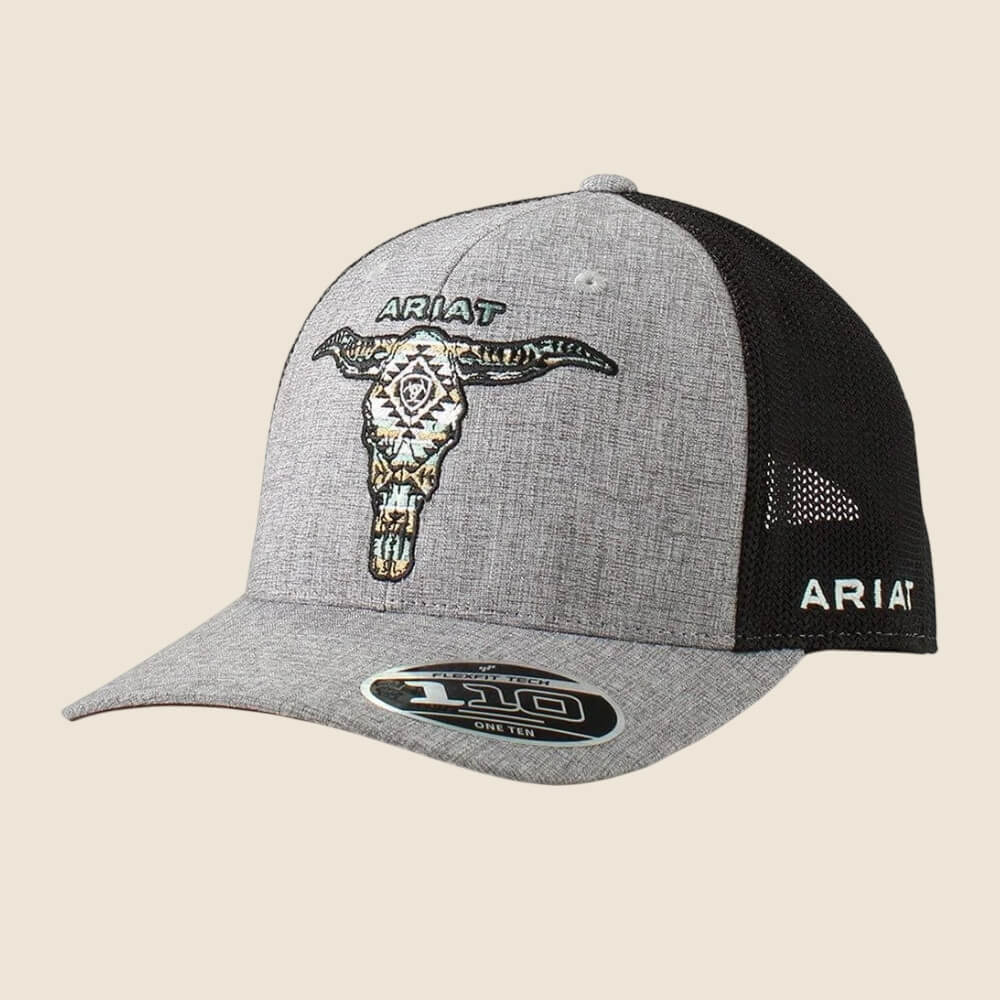 Ariat Mens Aztec Longhorn Snapback Cap - A300075006