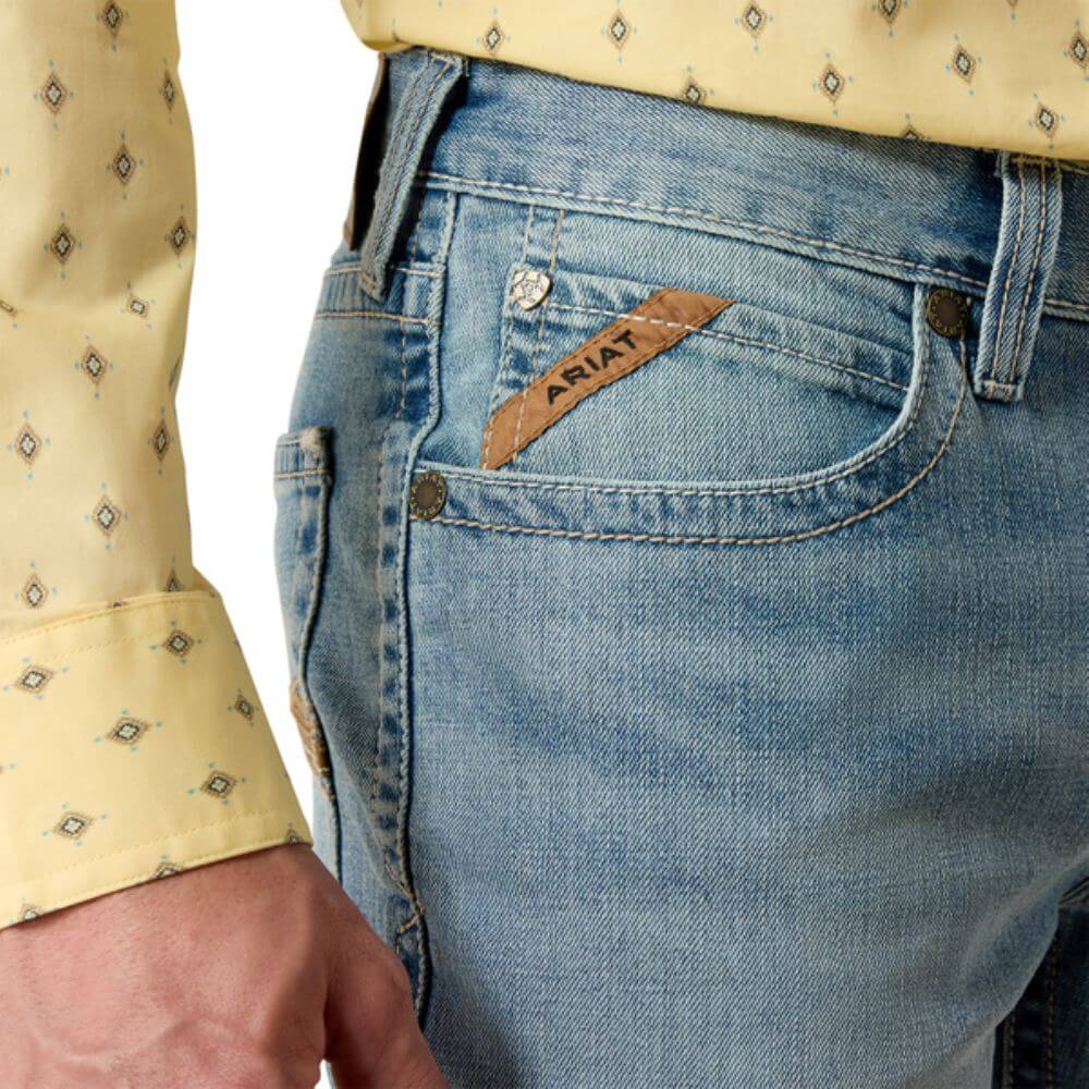 Ariat Mens M4 Relaxed Gus Bootcut Jeans Kayne - 10072948 - Image 4
