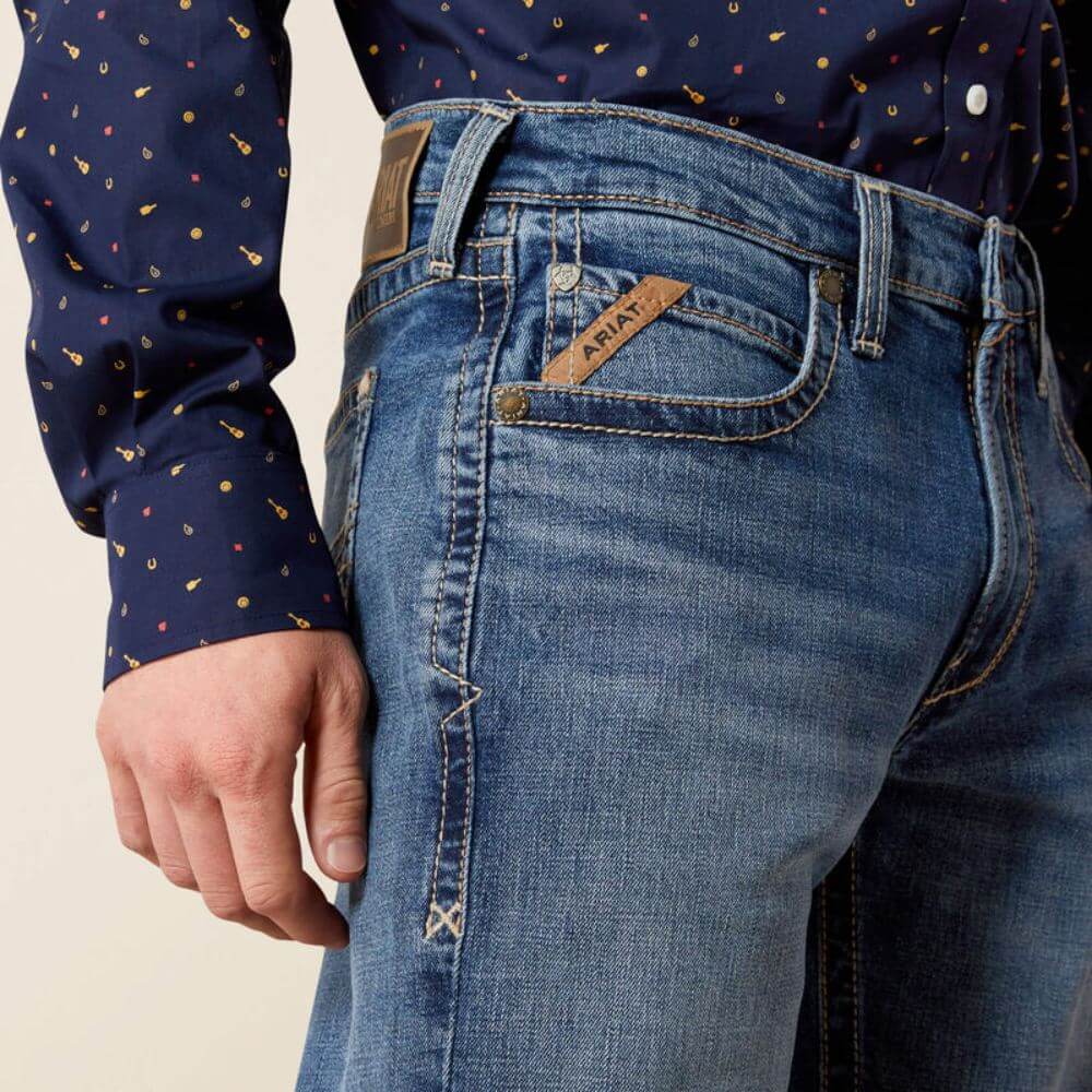 Ariat Mens M5 Calico Straight Jeans Carlos - 10065925 - Image 3