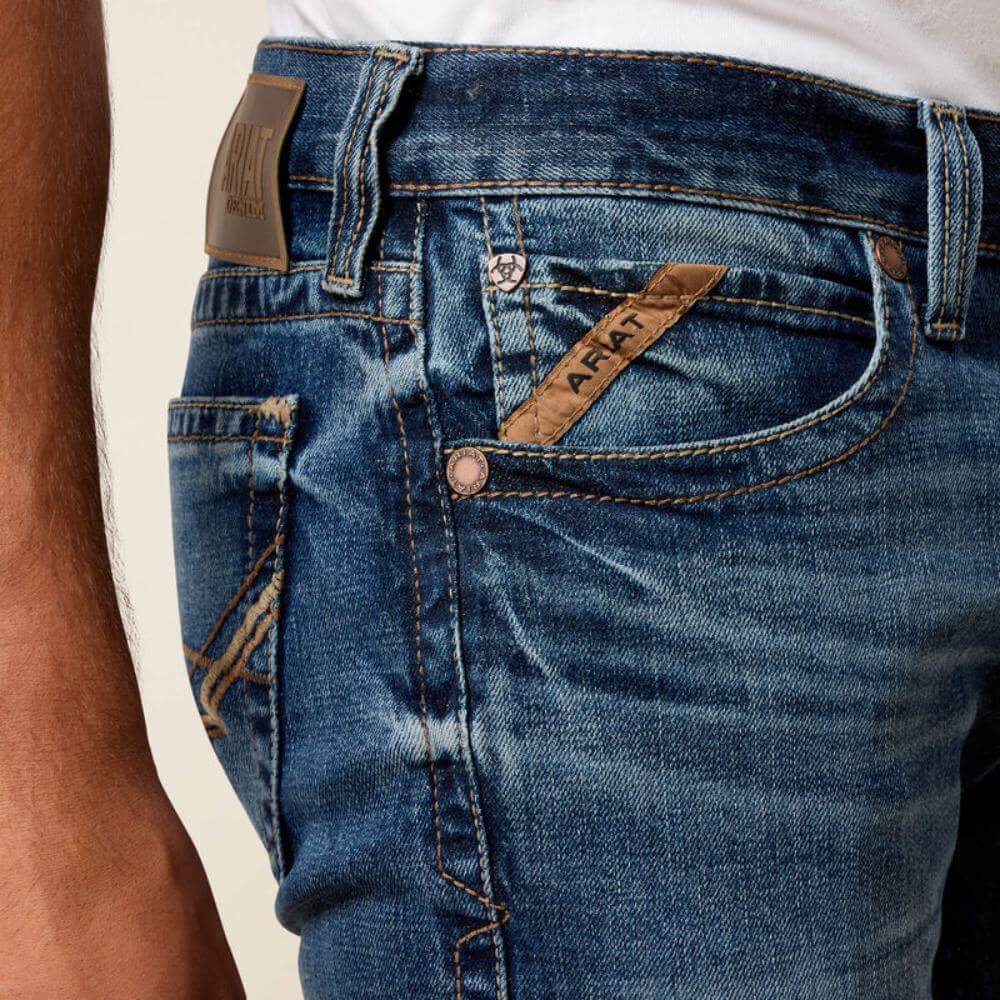 Ariat Mens M7 Slim Axel Straight Leg Jeans Livermore - 10072980 - Image 3