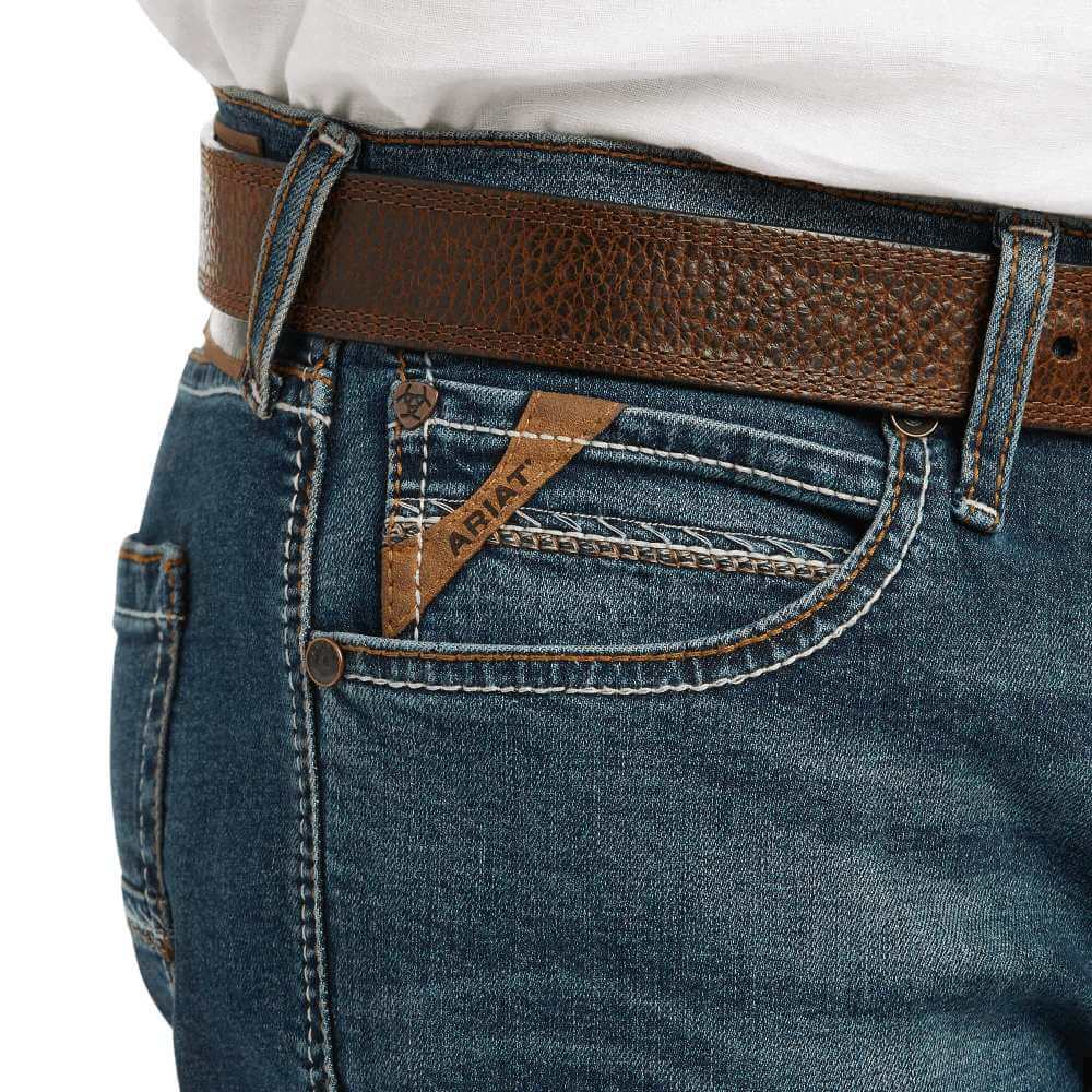 Ariat Mens M8 Modern TekStretch Sebastian Slim Leg Jeans - 10039625 - Image 3