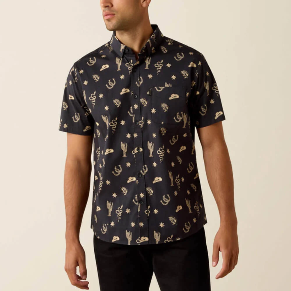 Ariat Mens Mathais Modern Fit Shirt Black - 10072727