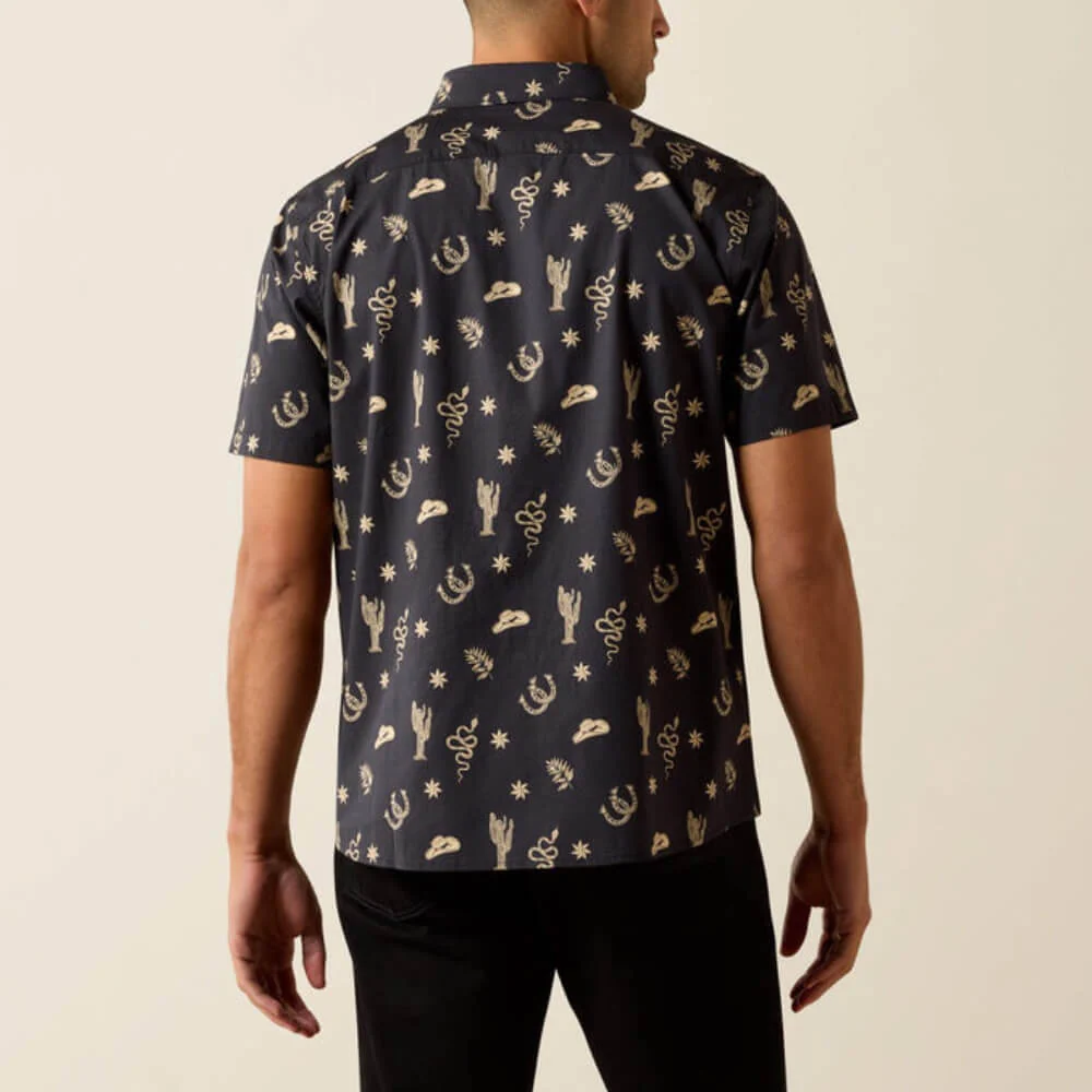 Ariat Mens Mathais Modern Fit Shirt Black - 10072727 - Image 2