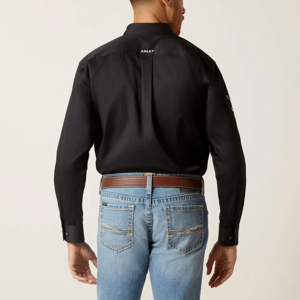 Ariat Mens Mexico Long Sleeve Shirt Black - 10038500 - Image 2