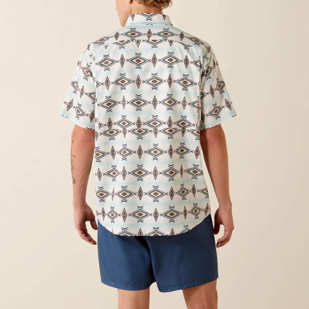 Ariat Mens Printed VentTEK Classic Fit Shirt Off White - 10071056 - Image 2