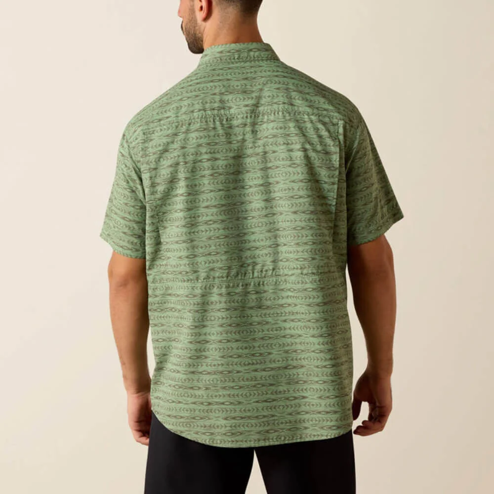 Ariat Mens Printed VentTEK Outbound Shirt Green - 10071053 - Image 2
