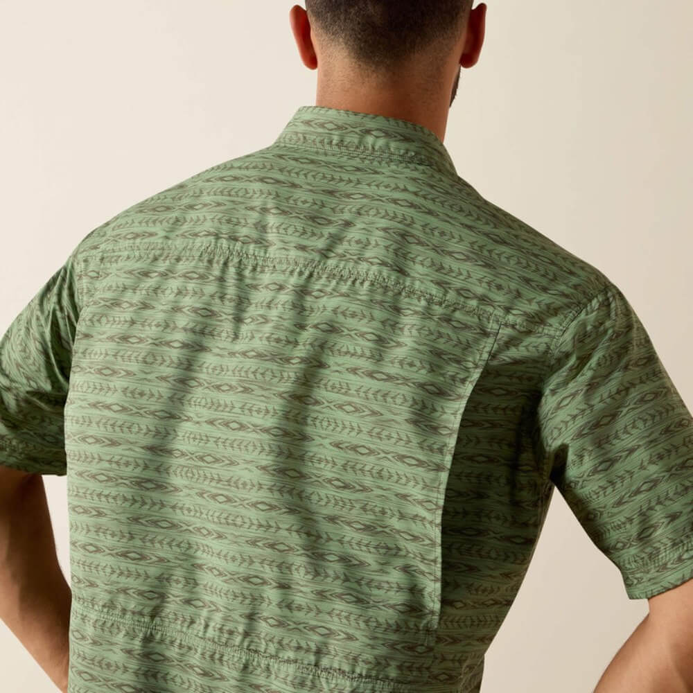 Ariat Mens Printed VentTEK Outbound Shirt Green - 10071053 - Image 5