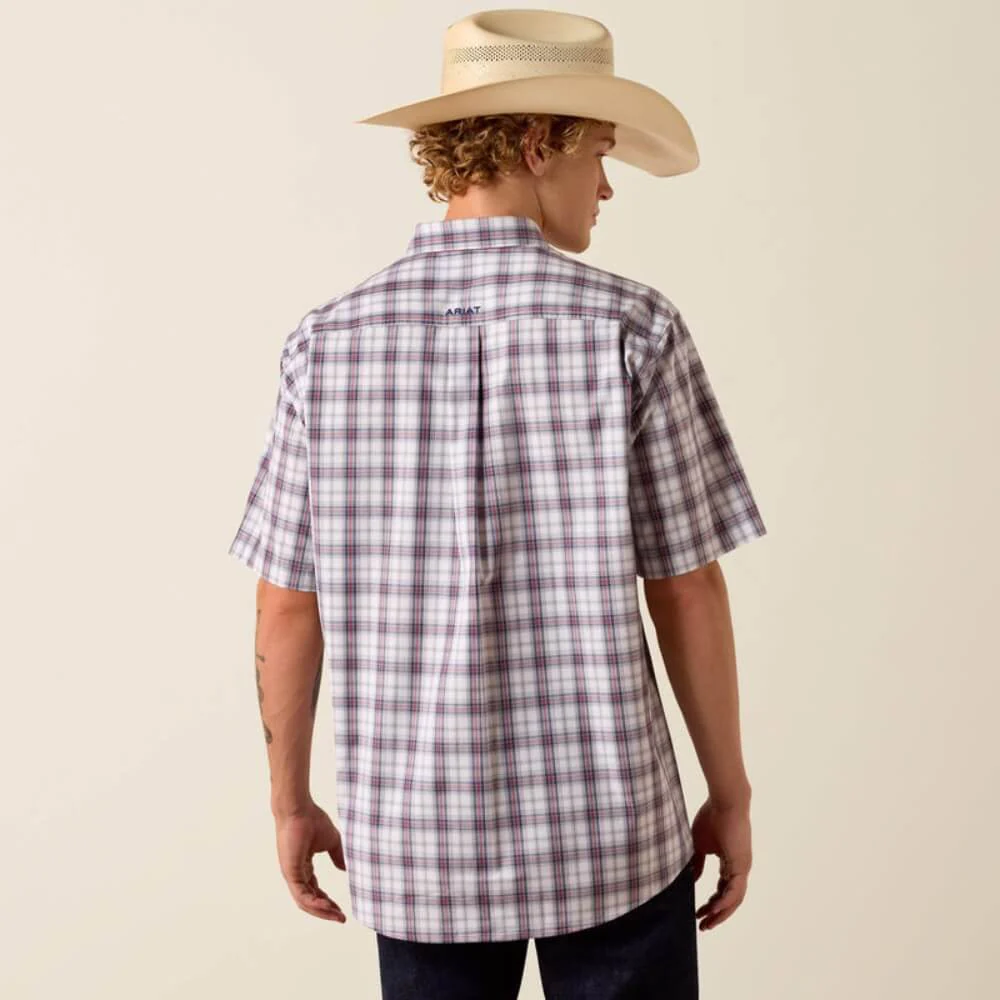 Ariat Mens Pro Series Brodie Classic Fit Shirt White Multi Plaid - 10073605 - Image 2