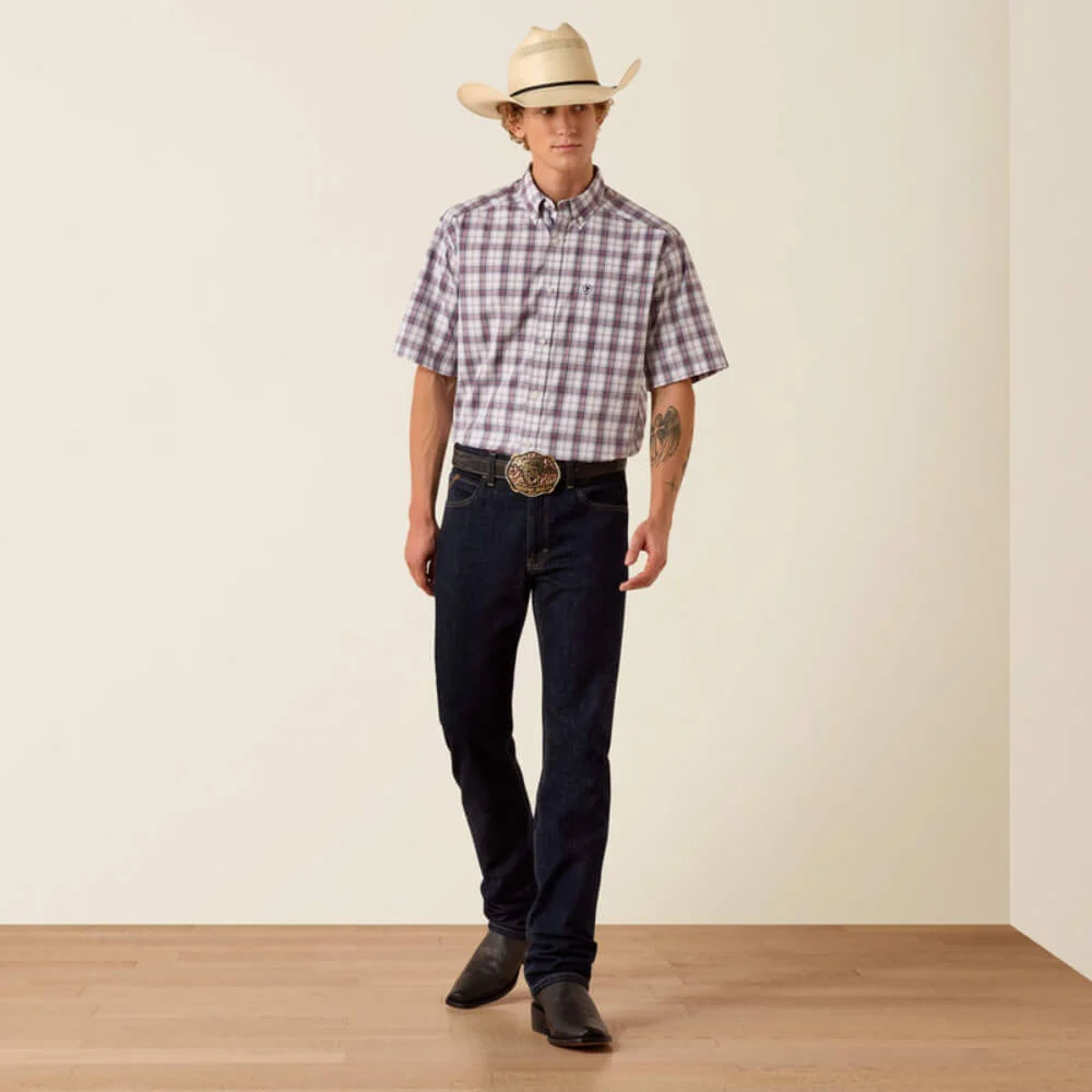 Ariat Mens Pro Series Brodie Classic Fit Shirt White Multi Plaid - 10073605 - Image 3