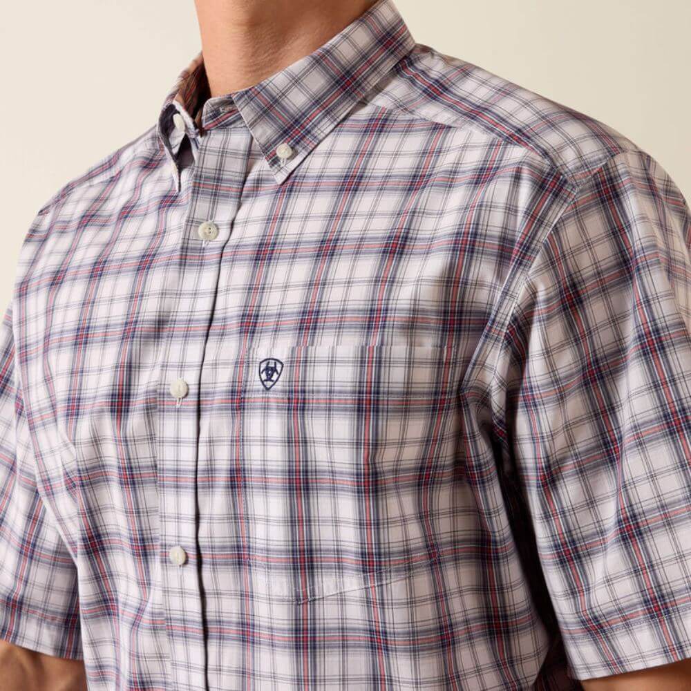 Ariat Mens Pro Series Brodie Classic Fit Shirt White Multi Plaid - 10073605 - Image 4
