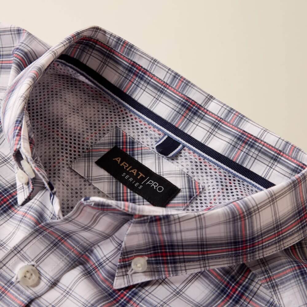 Ariat Mens Pro Series Brodie Classic Fit Shirt White Multi Plaid - 10073605 - Image 5