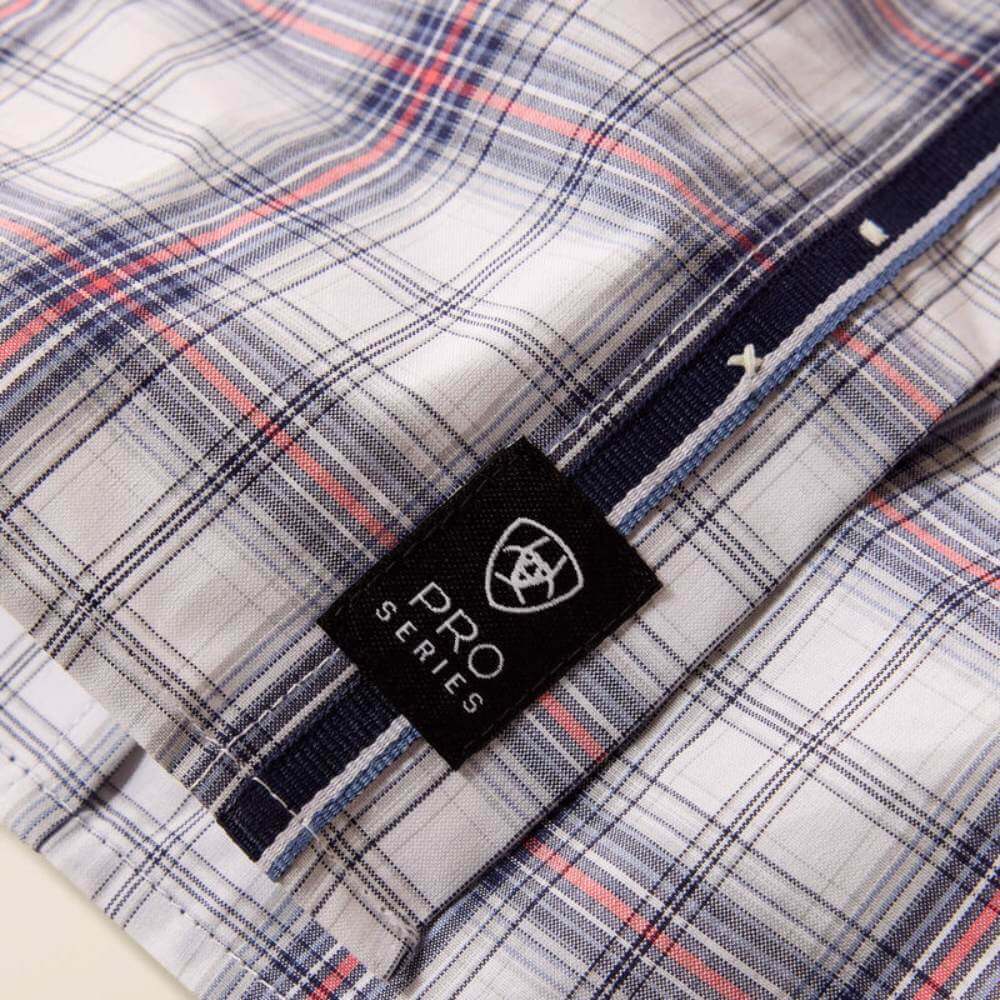 Ariat Mens Pro Series Brodie Classic Fit Shirt White Multi Plaid - 10073605 - Image 6