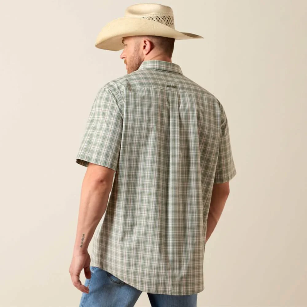 Ariat Mens Pro Series Shane Classic Fit Shirt Loden Frost Plaid - 10073607 - Image 2
