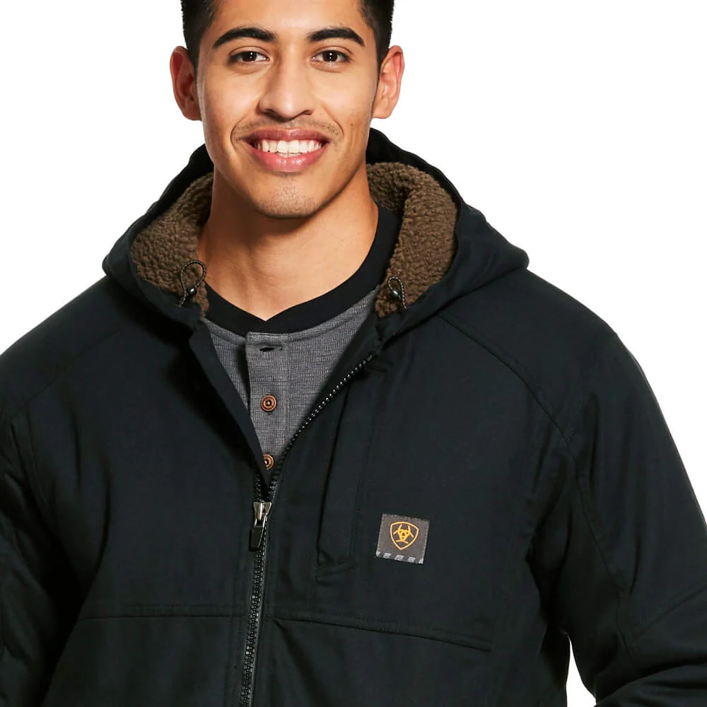 Ariat Mens Rebar DuraCanvas Black Work Jacket - 10023915 - Image 2