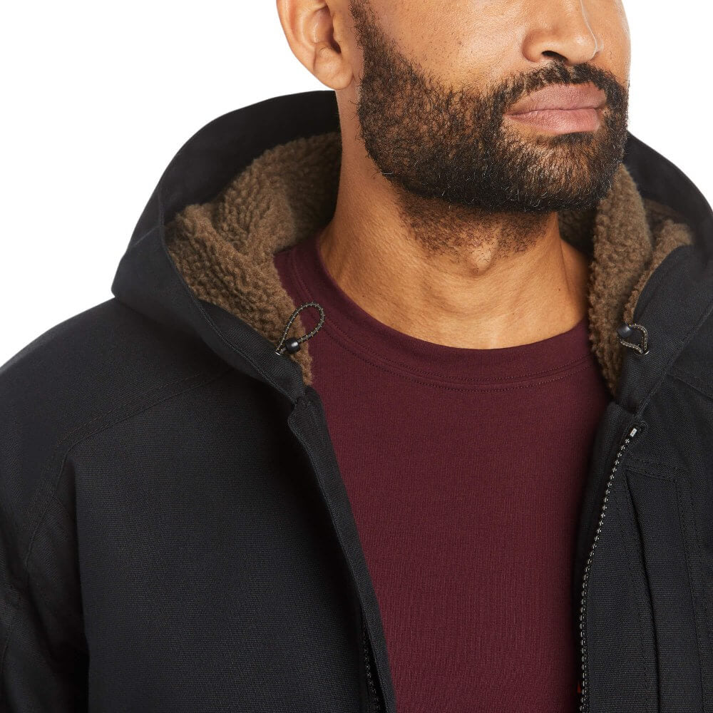 Ariat Mens Rebar DuraCanvas Black Work Jacket - 10023915 - Image 3