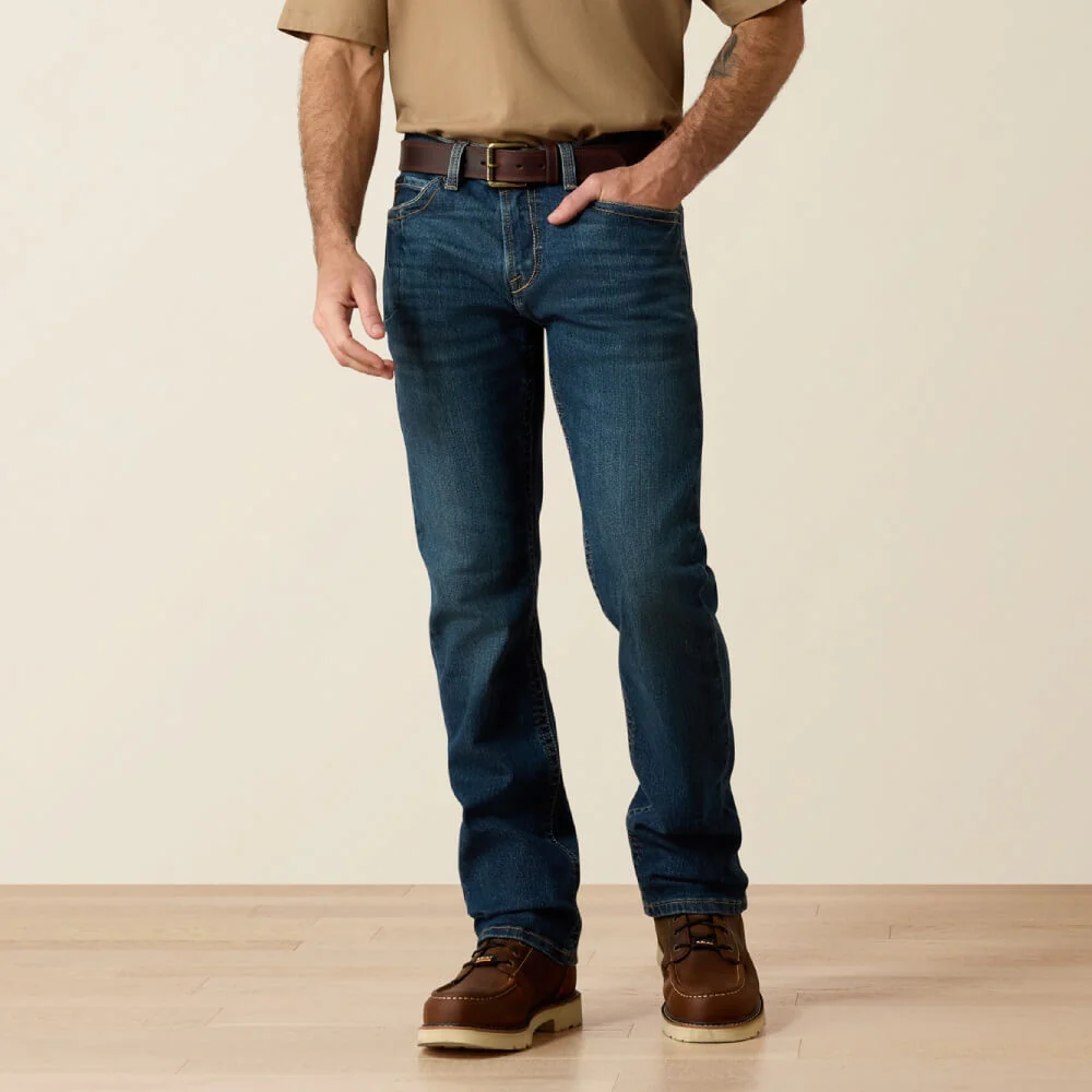 Ariat Mens Rebar M7 Edge Stackable Straight Leg Work Jeans - 10034628