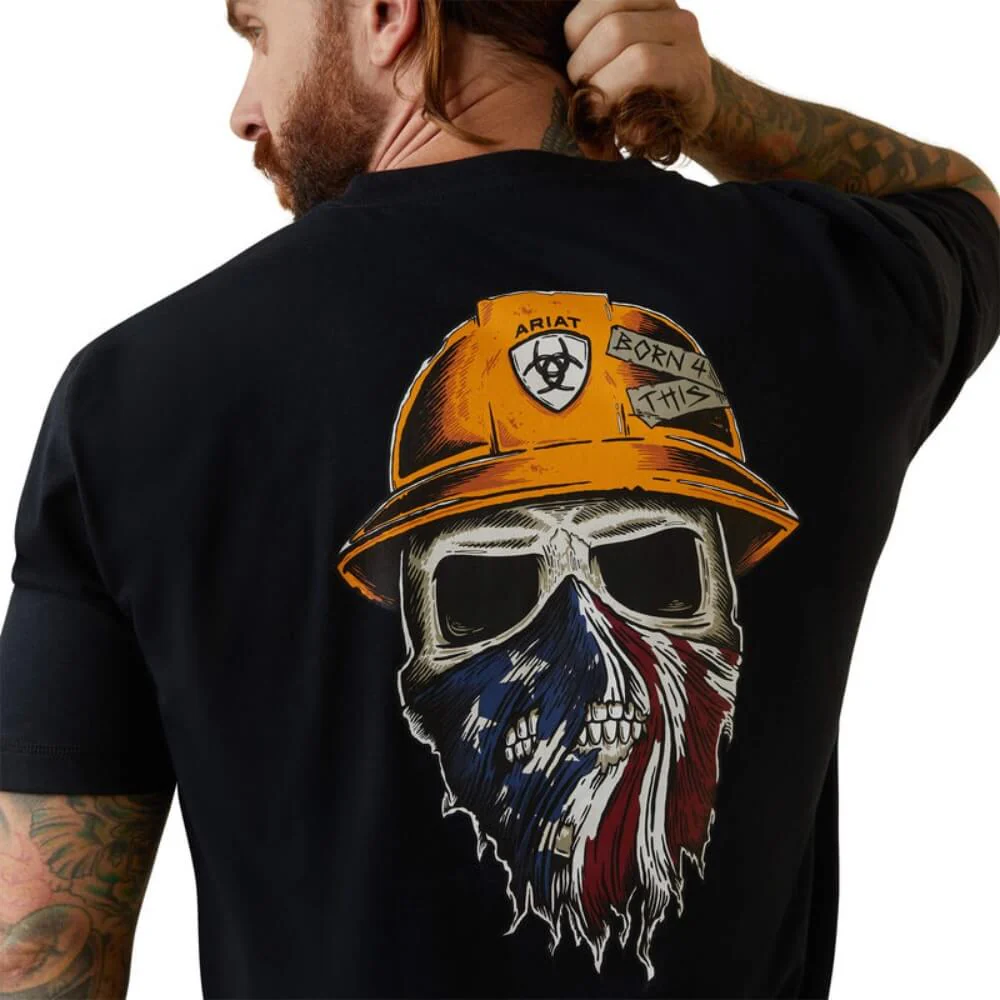 Ariat Mens Rebar Workman Born for this Work T-Shirt - 10043633 - Image 2