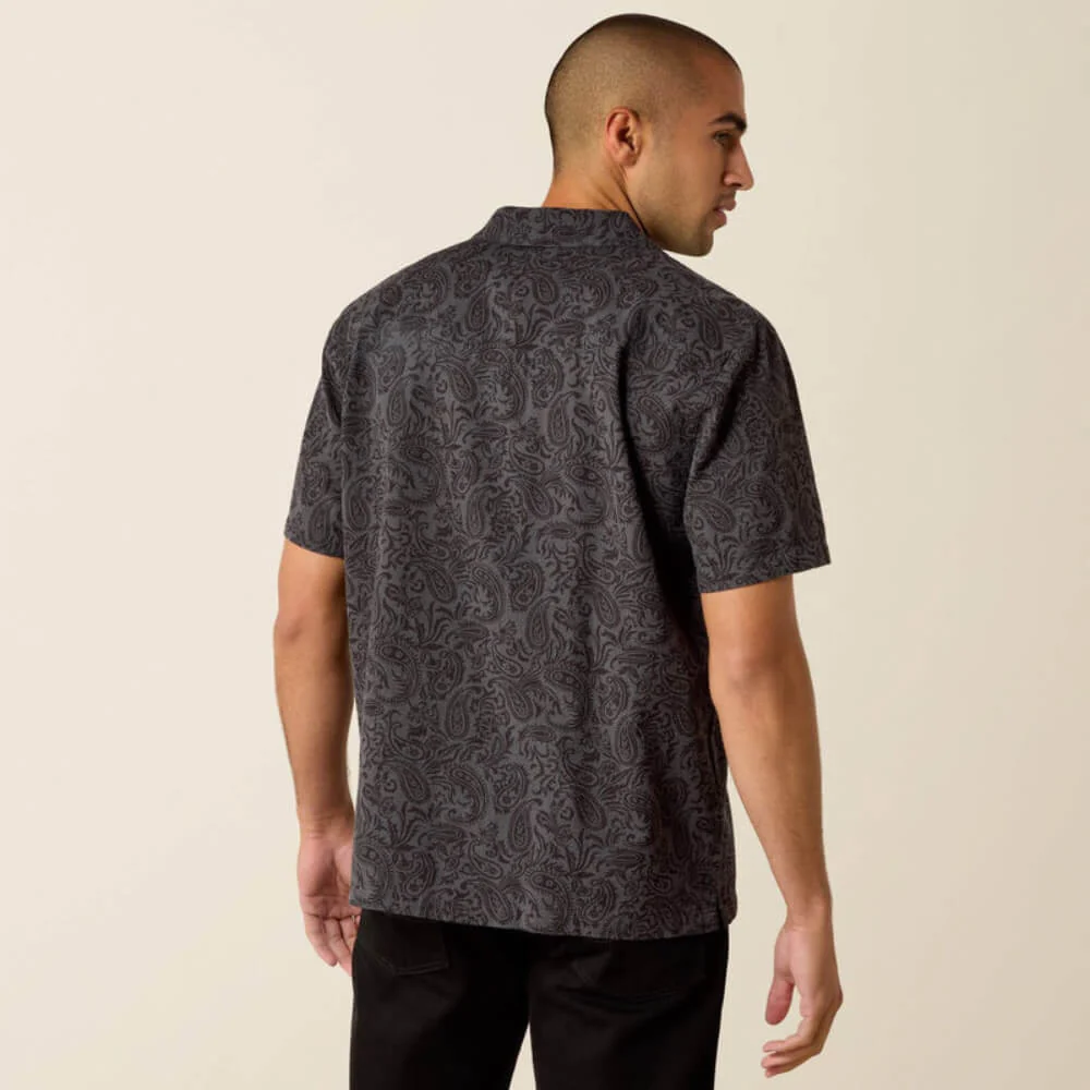 Ariat Mens Retro Camp Classic Fit Shirt Shale - 10071692 - Image 2