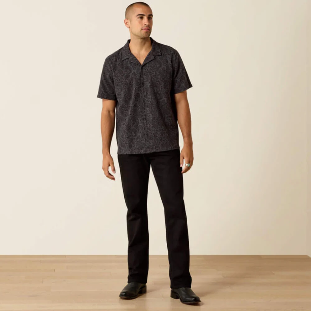 Ariat Mens Retro Camp Classic Fit Shirt Shale - 10071692 - Image 3