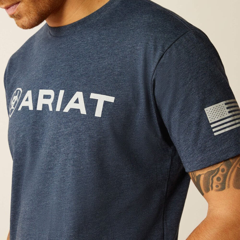 Ariat Mens Shield Flag T-Shirt - 10054198 - Image 4