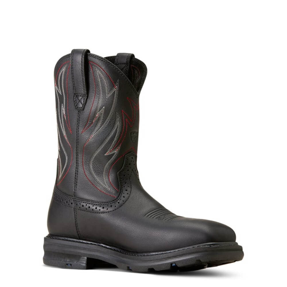 Ariat Mens Sierra Shock Shield Black Steel Toe Work Boots - 10046929 - Image 3
