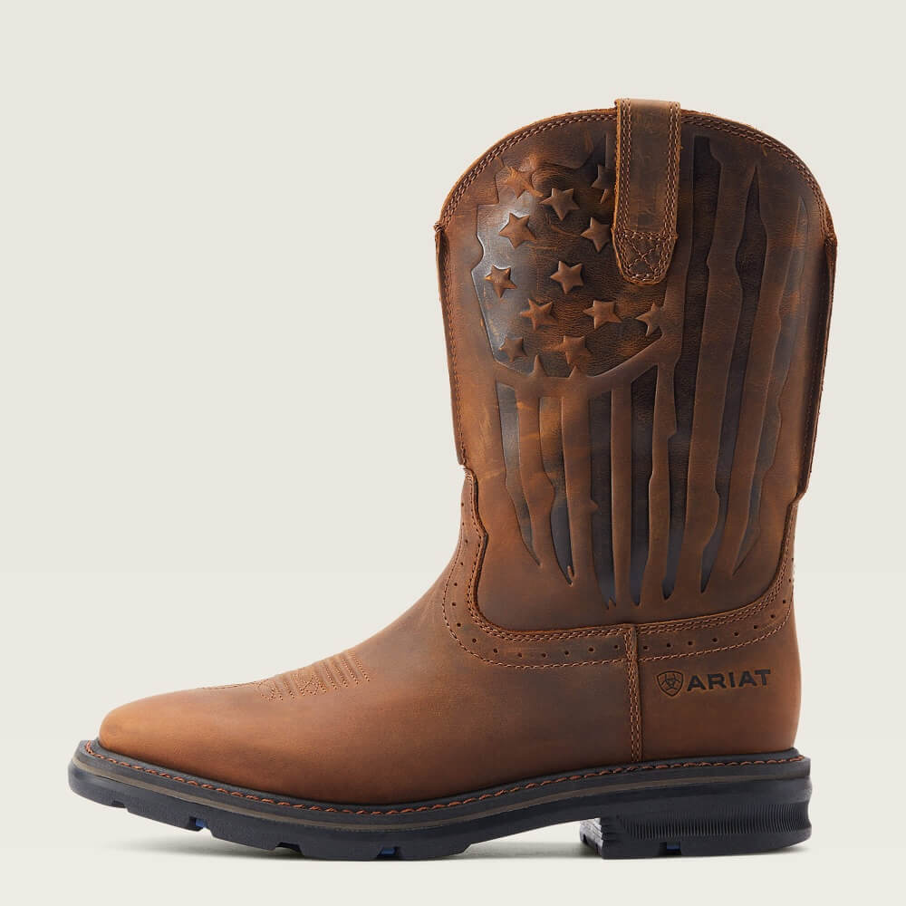 Ariat Mens Sierra Shock Shield Patriot Work Boots - 10044505 - Image 2