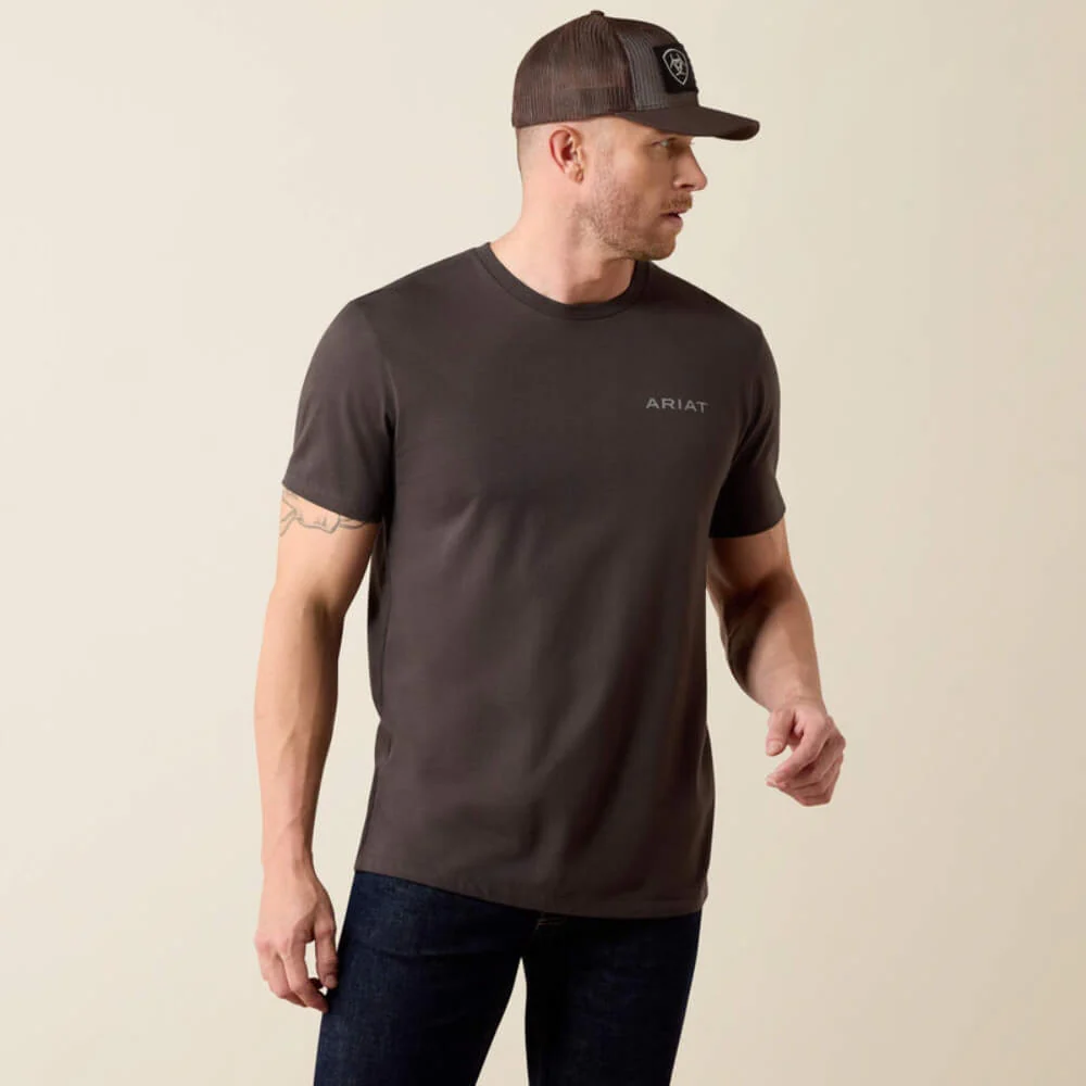 Ariat Mens Southwest Mountain Man T-Shirt Vintage Black - 10062951